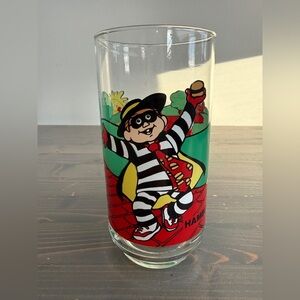 Vintage McDonald's Hamburglar glass 1977 Collector Series